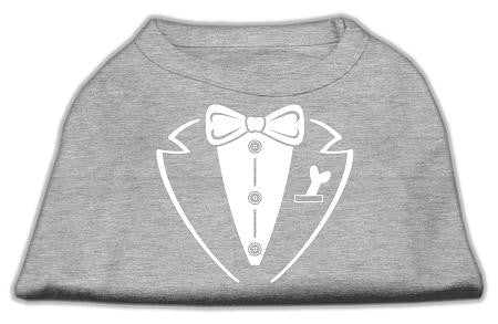 Tuxedo Screen Print Shirt Grey Lg (14)