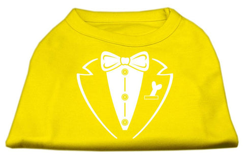 Tuxedo Screen Print Shirt Yellow Lg (14)