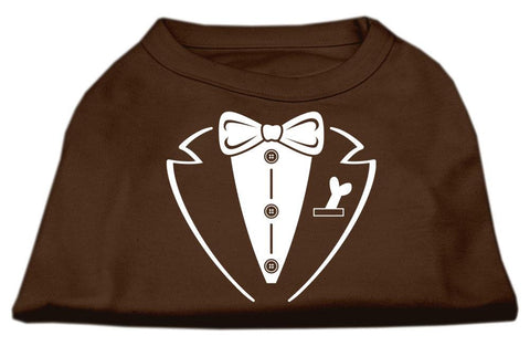 Tuxedo Screen Print Shirt Brown Sm (10)