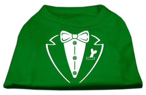 Tuxedo Screen Print Shirt Emerald Green XL (16)