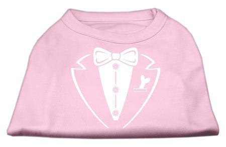 Tuxedo Screen Print Shirt Light Pink XS (8)