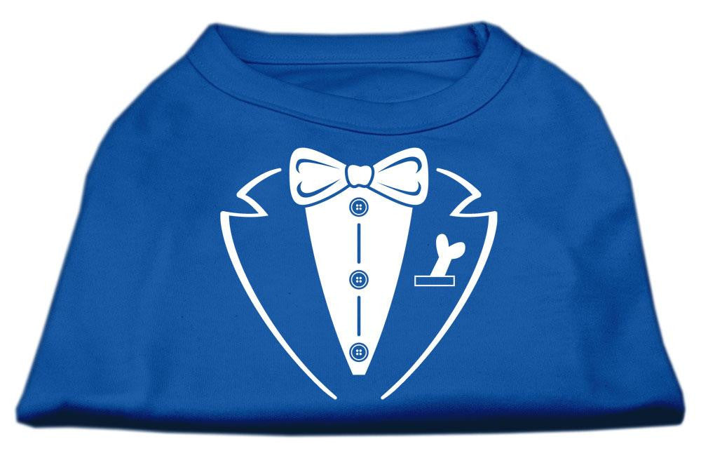 Tuxedo Screen Print Shirt Blue XXL (18)