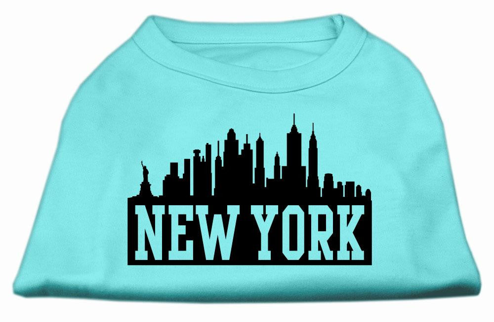 New York Skyline Screen Print Shirt Aqua XL (16)