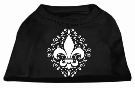 Henna Fleur De Lis Screen Print Shirt Black Sm (10)