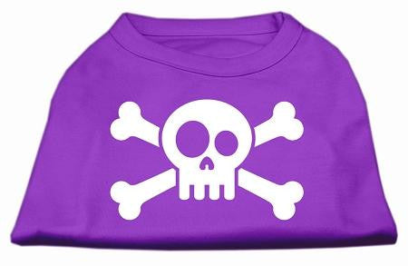 Skull Crossbone Screen Print Shirt Purple Med (12)