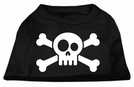 Skull Crossbone Screen Print Shirt Black Sm (10)