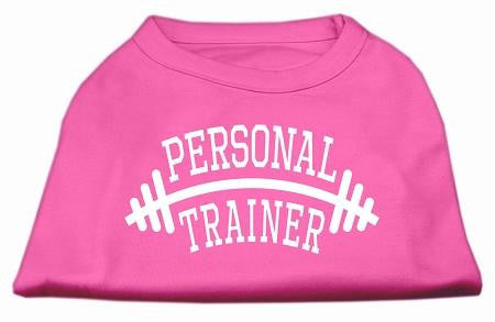 Personal Trainer Screen Print Shirt Bright Pink XS (8)