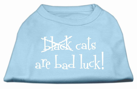 Black Cats are Bad Luck Screen Print Shirt Baby Blue L (14)