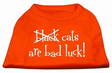 Black Cats are Bad Luck Screen Print Shirt Orange XXL (18)