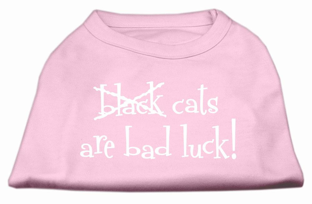 Black Cats are Bad Luck Screen Print Shirt Light Pink XXXL(20)