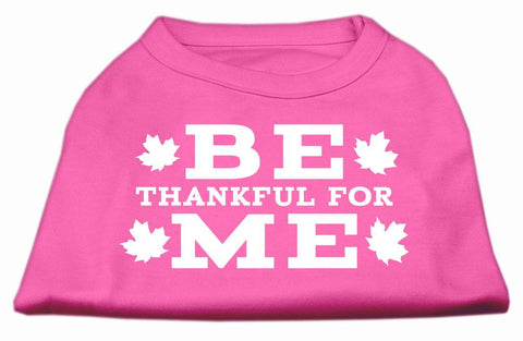 Be Thankful for Me Screen Print Shirt Bright Pink XS (8)