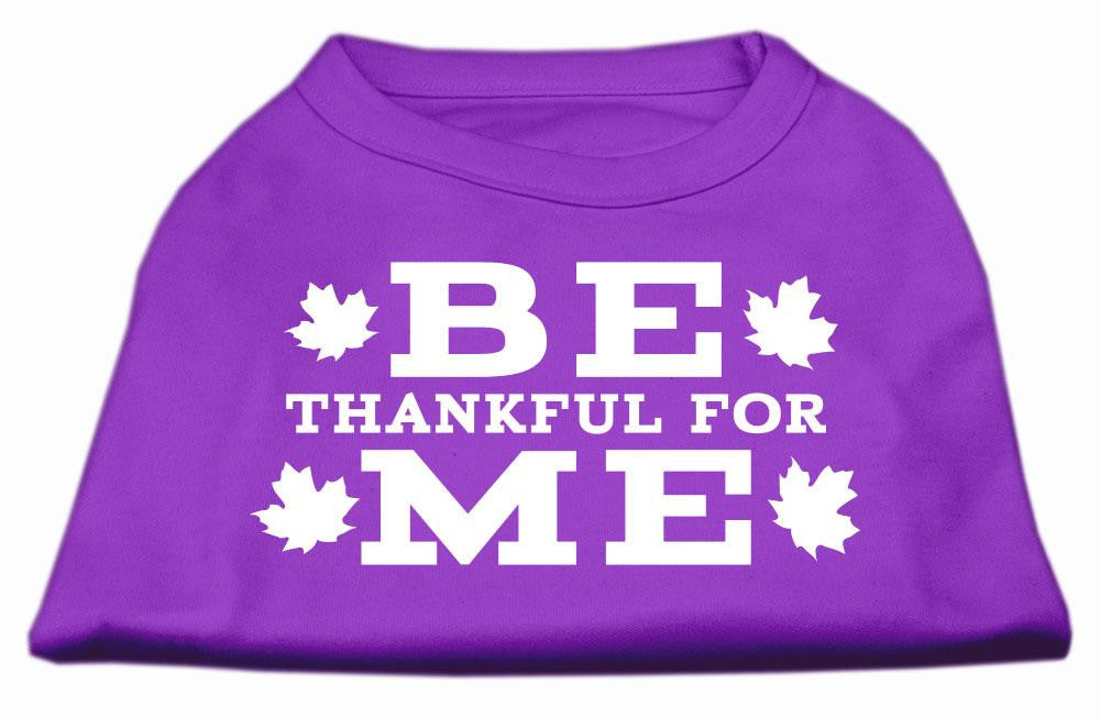 Be Thankful for Me Screen Print Shirt Purple XXXL(20)