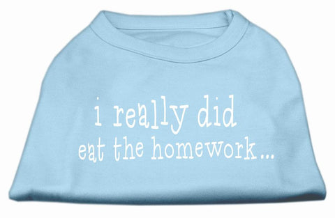 I really did eat the Homework Screen Print Shirt Baby Blue L (14)