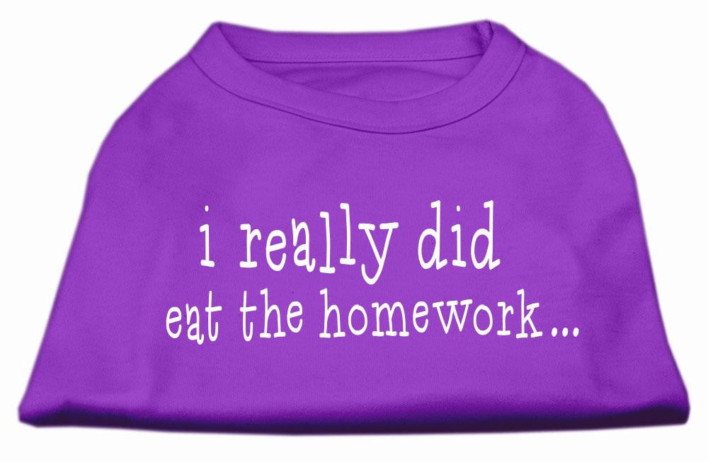 I really did eat the Homework Screen Print Shirt Purple L (14)