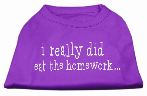 I really did eat the Homework Screen Print Shirt Purple M (12)