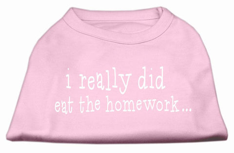 I really did eat the Homework Screen Print Shirt Light Pink S (10)