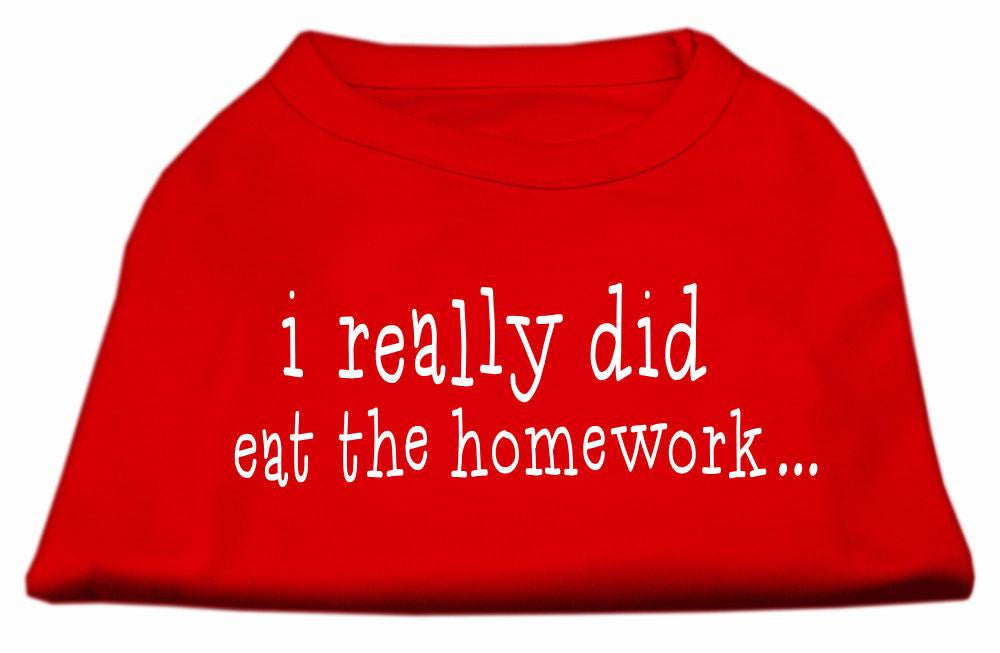 I really did eat the Homework Screen Print Shirt Red XS (8)