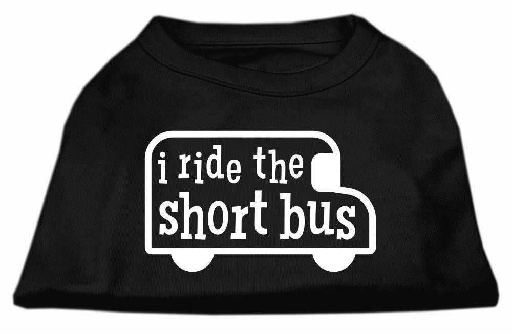 I ride the short bus Screen Print Shirt Black L (14)