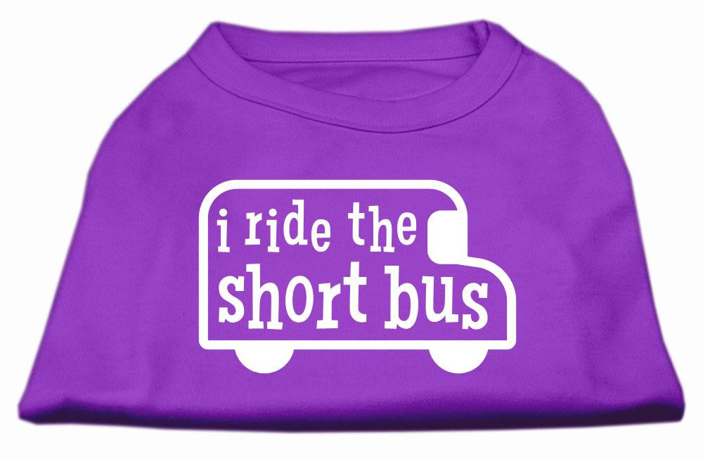 I ride the short bus Screen Print Shirt Purple L (14)