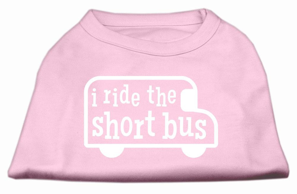 I ride the short bus Screen Print Shirt Light Pink S (10)