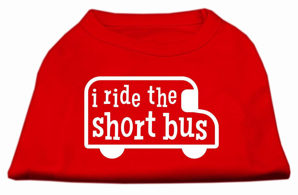 I ride the short bus Screen Print Shirt Red S (10)