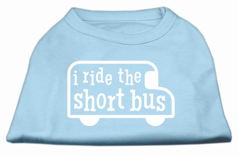 I ride the short bus Screen Print Shirt Baby Blue XS (8)