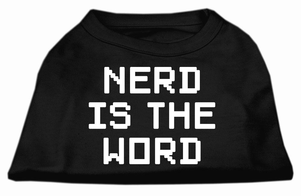 Nerd is the Word Screen Print Shirt Black L (14)