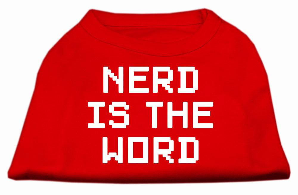 Nerd is the Word Screen Print Shirt Red XS (8)
