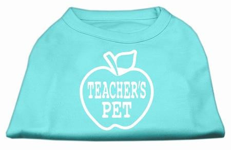 Teachers Pet Screen Print Shirt Aqua M (12)