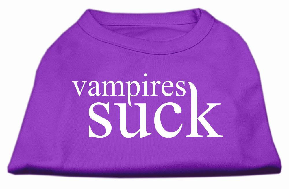 Vampires Suck Screen Print Shirt Purple L (14)