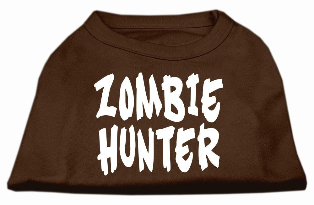 Zombie Hunter Screen Print Shirt Brown Lg (14)