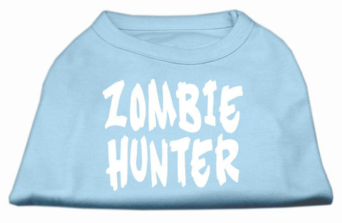 Zombie Hunter Screen Print Shirt Baby Blue XL (16)