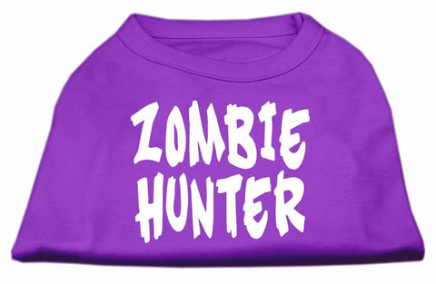 Zombie Hunter Screen Print Shirt Purple XL (16)