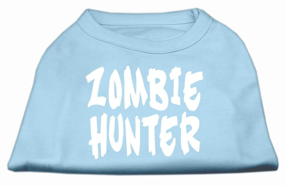 Zombie Hunter Screen Print Shirt Baby Blue XS (8)