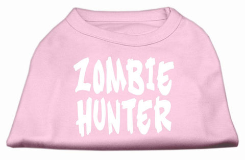 Zombie Hunter Screen Print Shirt Light Pink XS (8)