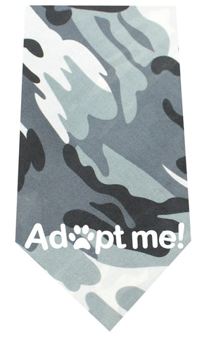 Adopt Me Screen Print Bandana Grey Camo