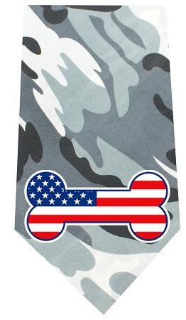 America Bone Flag Screen Print Bandana Grey Camo