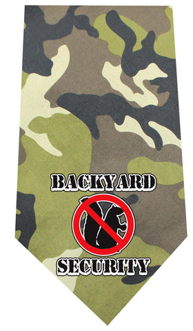 Back Yard Security Screen Print Bandana Green Camo