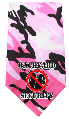 Back Yard Security Screen Print Bandana Pink Camo