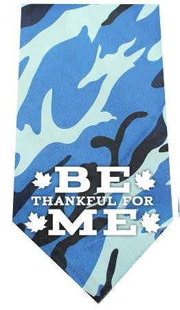 Be Thankful for Me Screen Print Bandana Blue Camo