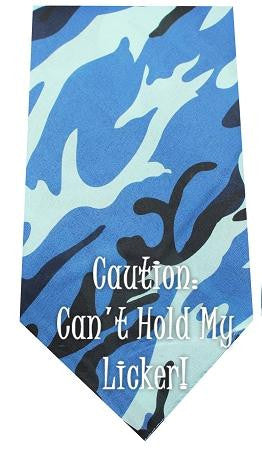 Cant Hold Licker Screen Print Bandana Blue Camo