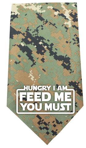 Hungry I Am Screen Print Bandana Digital Camo