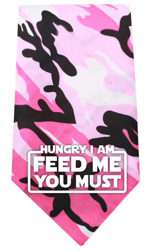 Hungry I Am Screen Print Bandana Pink Camo