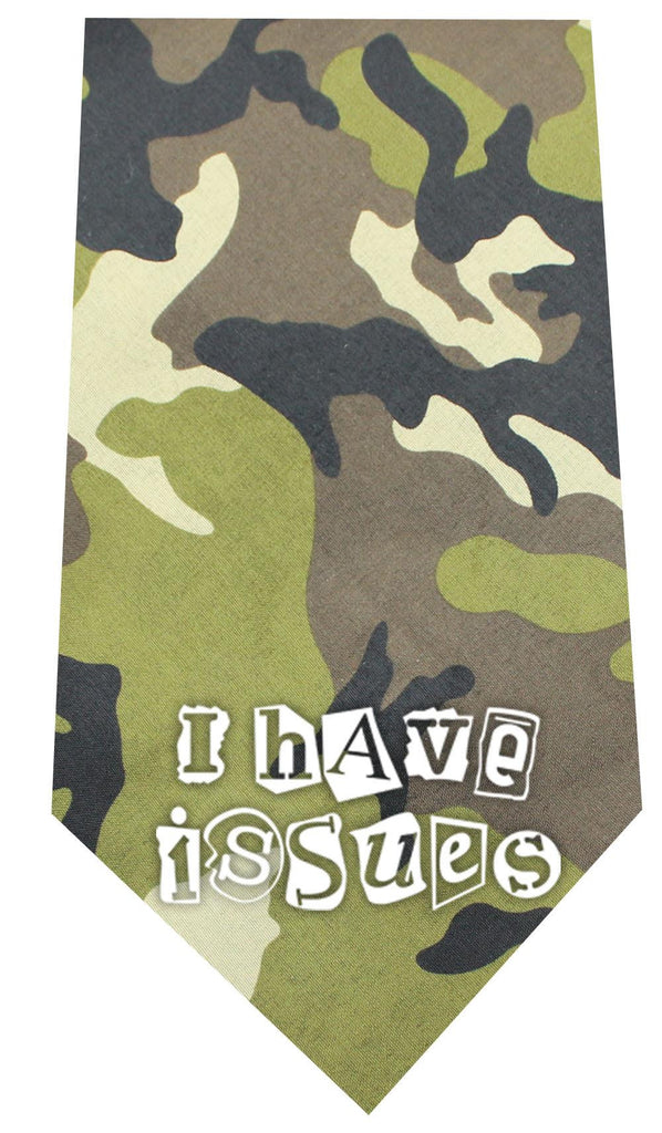 I Have issues Screen Print Bandana Green Camo