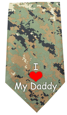 I Love Daddy Screen Print Bandana Digital Camo