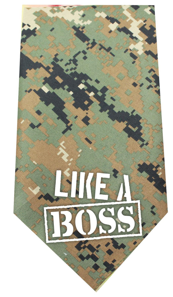 Like a Boss Screen Print Bandana Digital Camo