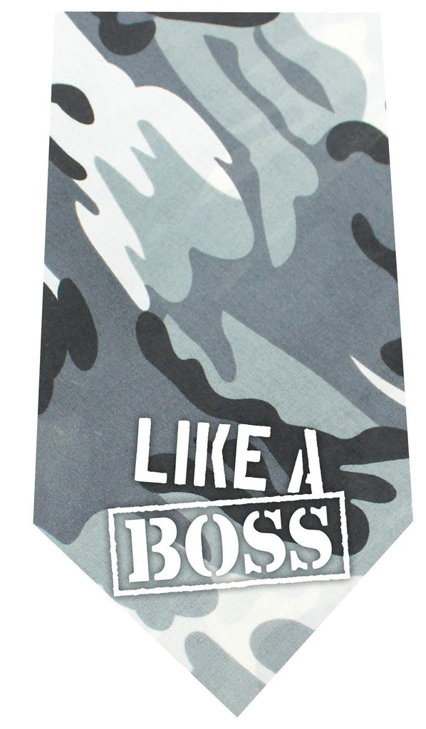 Like a Boss Screen Print Bandana Grey Camo