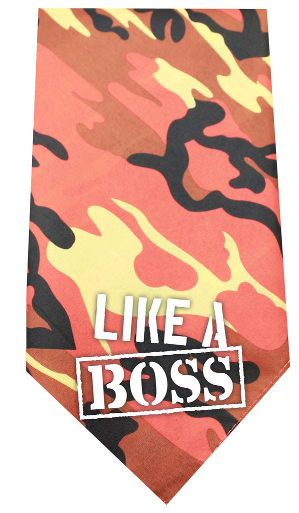 Like a Boss Screen Print Bandana Orange Camo