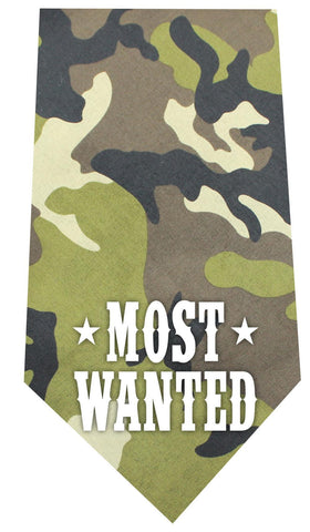 Most Wanted Screen Print Bandana Green Camo