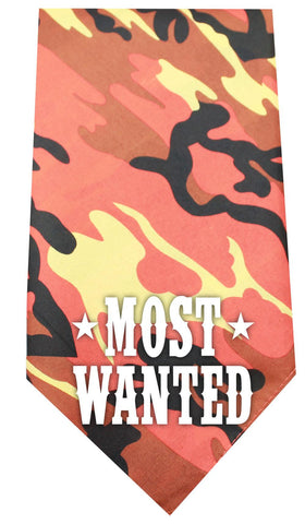 Most Wanted Screen Print Bandana Orange Camo